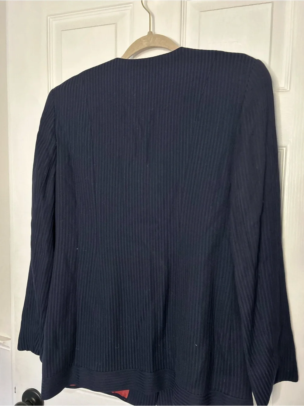 Christian Dior Vintage Striped Blazer Skirt Set